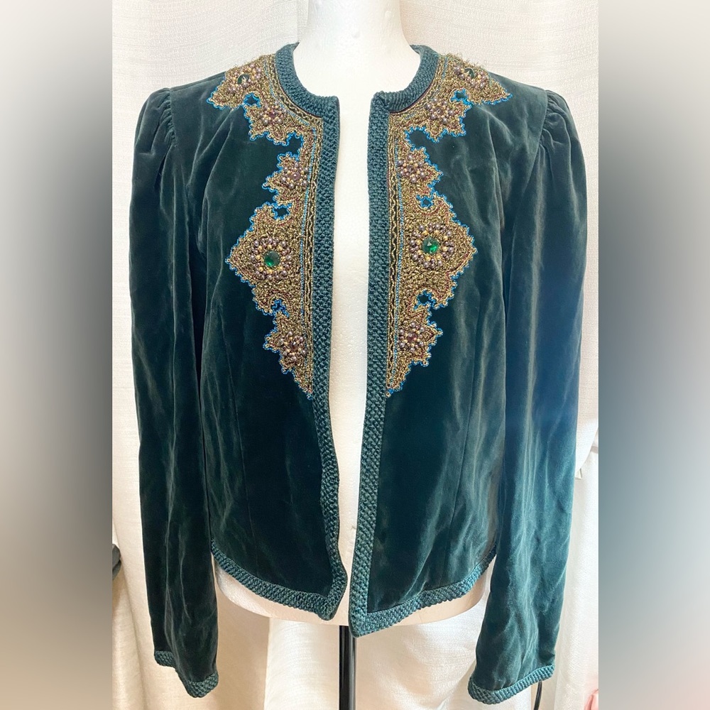 Vintage ESCADA Green Velvet Jacket